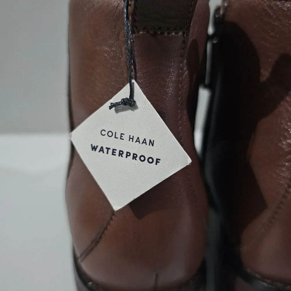 Cole Haan River Chelsea Ankle Bootie Sequoia Brown Leather Boot Size 9 - Picture 8 of 14